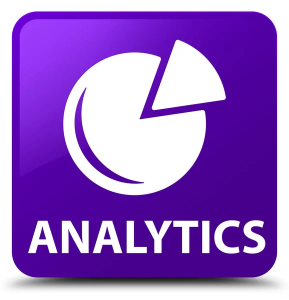 Przycisk □ Analytics (ikonę wykresu) fioletowy — Zdjęcie stockowe