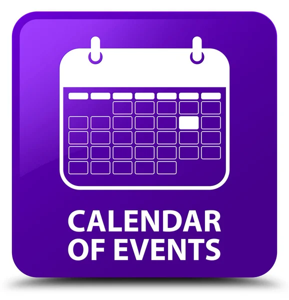 Calendario de eventos púrpura botón cuadrado —  Fotos de Stock
