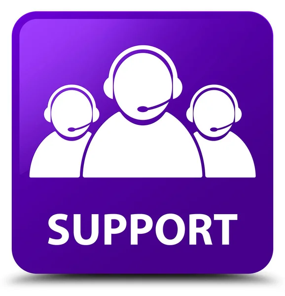 Support (customer care team icon) purple square button