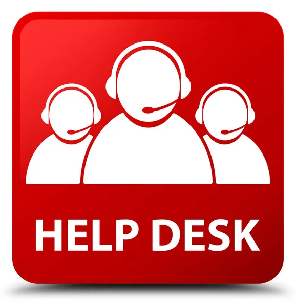 Helpdesk (Symbol des Kundenbetreuungsteams) roter quadratischer Knopf — Stockfoto