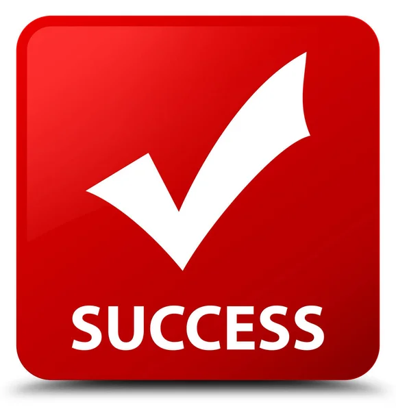 Úspěch (ověření ikonu) tlačítko Rudé náměstí — Stock fotografie