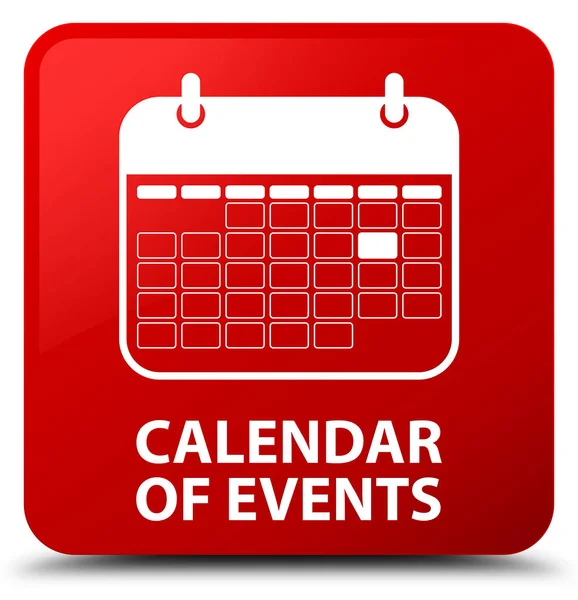 Calendar of events red square button
