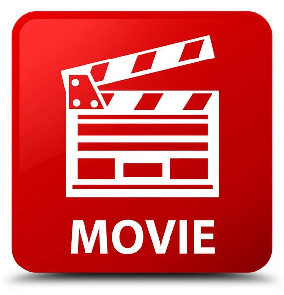 Film (cinema clip pictogram) Rode plein knop — Stockfoto