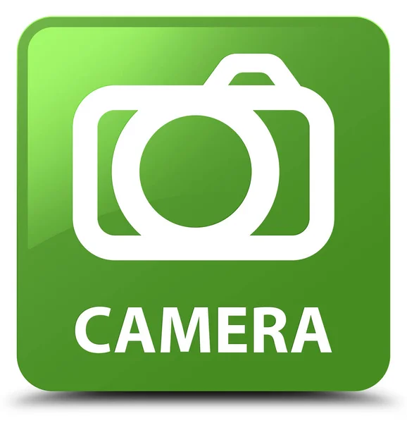 Kamera puha zöld négyzet gomb — Stock Fotó