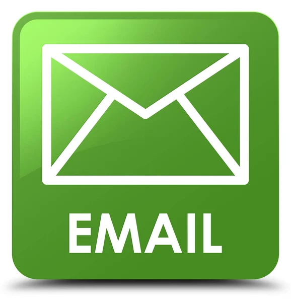 電子メール ソフトの緑色の正方形ボタン — ストック写真