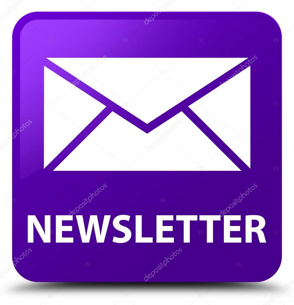 Newsletter purple square button