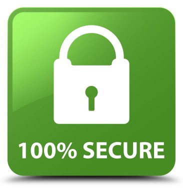 % 100 güvenli yumuşak yeşil kare düğme