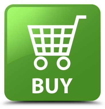 Yumuşak yeşil kare düğme satın