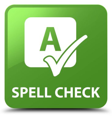 Yazım denetimi yumuşak yeşil kare düğmesini