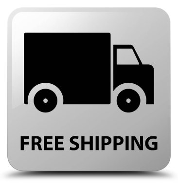 Beyaz kare düğme ücretsiz kargo