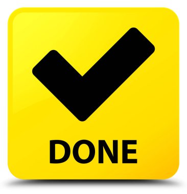 (Simge doğrulama) sarı kare düğme