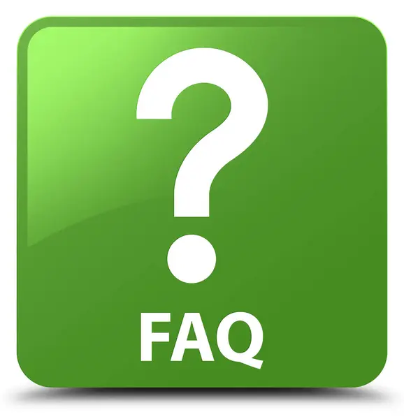 FAQ (fråga ikon) mjuk grön fyrkantig knapp — Stockfoto