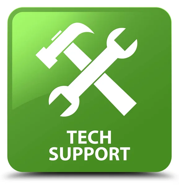 Support technique (icône d'outils) bouton carré vert doux — Photo