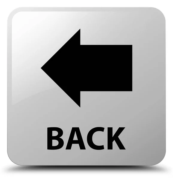 Back white square button — Stock Photo, Image