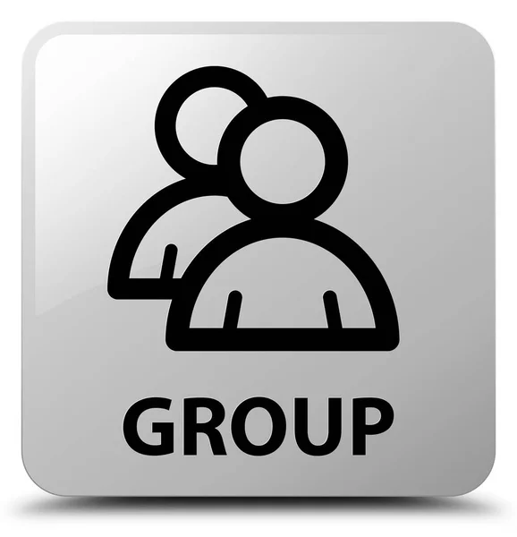 Grupa biały przycisk kwadratowy — Zdjęcie stockowe