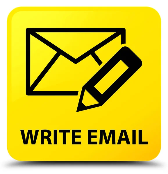 E-posta sarı kare düğmesini yazmak — Stok fotoğraf