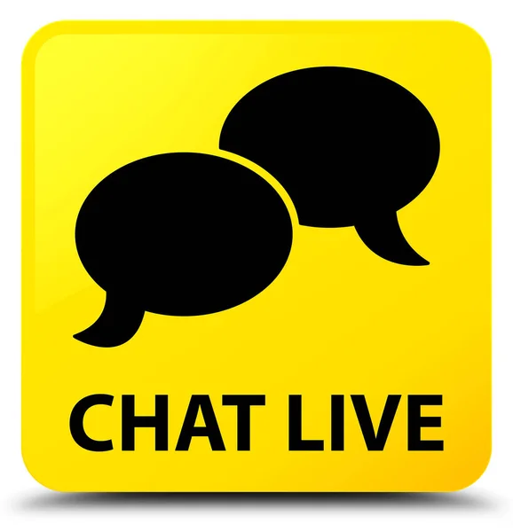 Chat pulsante quadrato giallo dal vivo — Foto Stock