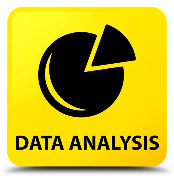 データ分析 (グラフ アイコン) 黄色い四角ボタン — ストック写真