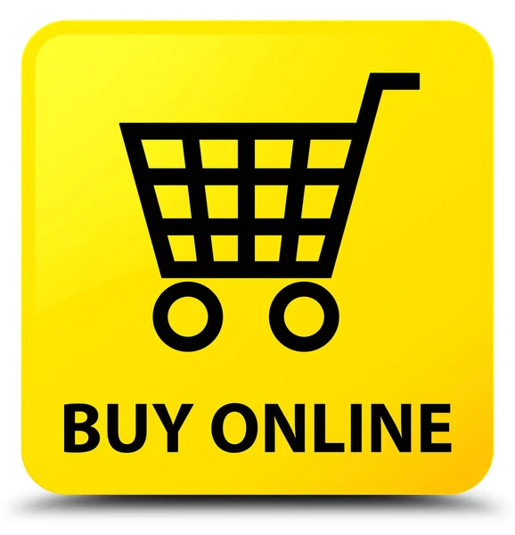 Comprar amarelo quadrado botão online — Fotografia de Stock