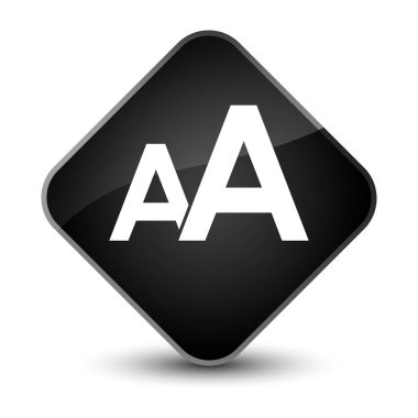 Yazı tipi boyutu kutsal kişilerin resmi zarif siyah elmas düğme