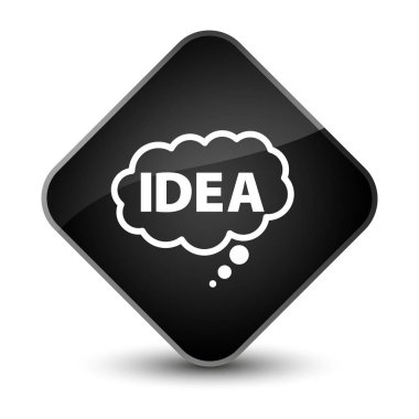 Fikir kabarcık kutsal kişilerin resmi zarif siyah elmas düğme