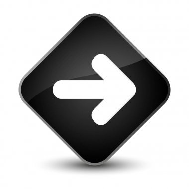 İleri ok simgesi zarif siyah elmas düğmesini