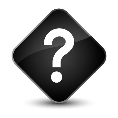 Soru işareti simgesini zarif siyah elmas düğmesini