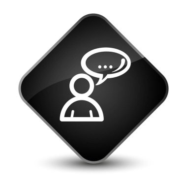 Sosyal ağ kutsal kişilerin resmi zarif siyah elmas düğme