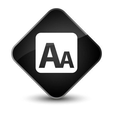 Yazı tipi boyutu kutusunu simge zarif siyah elmas düğmesi