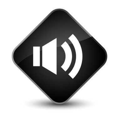 Ses simgesini zarif siyah elmas düğmesi