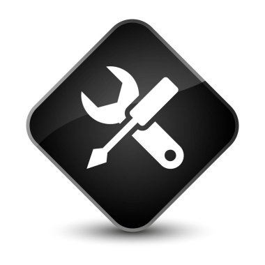 Ayarları simgesi zarif siyah elmas düğmesini