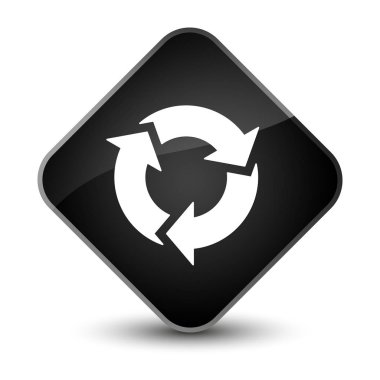 Yenile simgesini zarif siyah elmas düğmesi