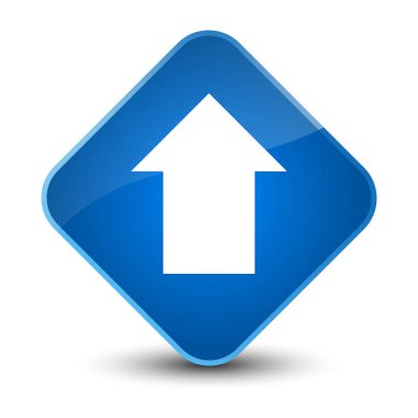 Ok simgesi zarif mavi elmas düğmesini upload