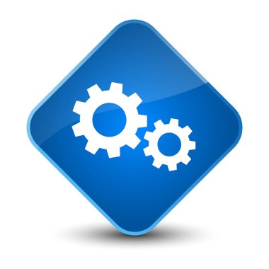 İşlem simgesi zarif mavi elmas düğmesini