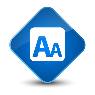 Yazı tipi boyutu kutusunu simge zarif mavi elmas düğmesi