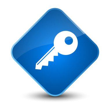 Anahtar simgesi zarif mavi elmas düğmesi