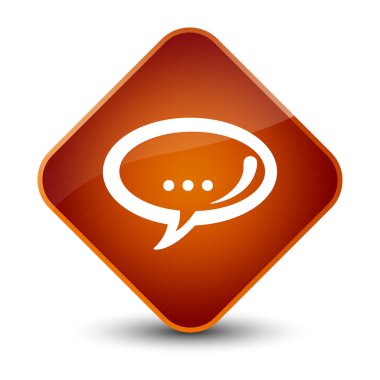 Sohbet simgesi zarif kahverengi elmas düğmesini