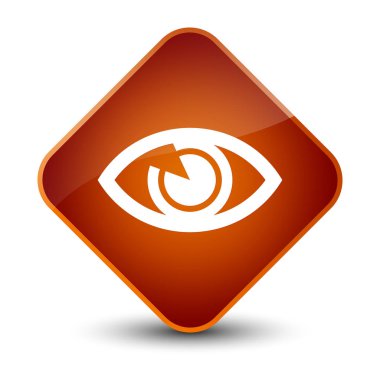 Göz simgesi zarif kahverengi elmas düğmesini