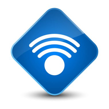 WiFi kutsal kişilerin resmi zarif mavi elmas düğme