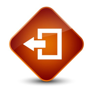 Oturum kapatma simgesi zarif kahverengi elmas düğmesini