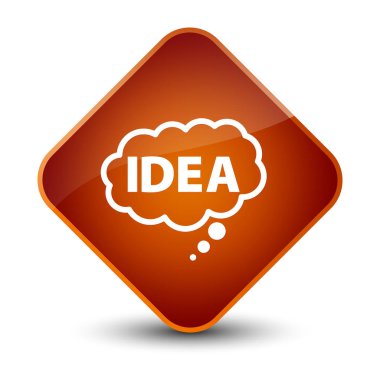 Fikir kabarcık kutsal kişilerin resmi zarif kahverengi elmas düğme