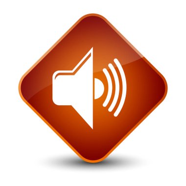 Ses simgesini zarif kahverengi elmas düğmesi