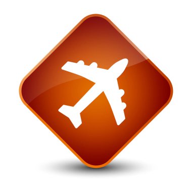 Uçak kutsal kişilerin resmi zarif kahverengi elmas düğme