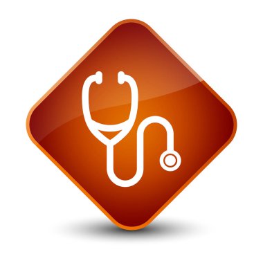 Stetoskop kutsal kişilerin resmi zarif kahverengi elmas düğme