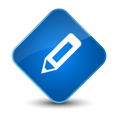 Kalem simgesi zarif mavi elmas düğmesini