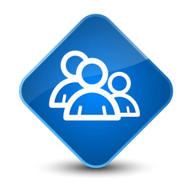 Grup simgesi zarif mavi elmas düğmesini