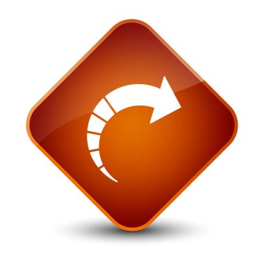 İleri ok simgesi zarif kahverengi elmas düğmesini