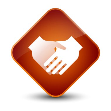 El sıkışma kutsal kişilerin resmi zarif kahverengi elmas düğme