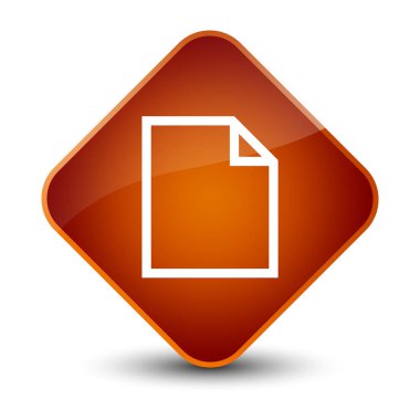 Boş sayfa simgesi zarif kahverengi elmas düğmesini