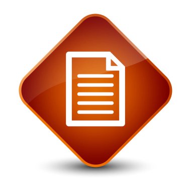 Sayfa simgesi zarif kahverengi elmas düğmesi